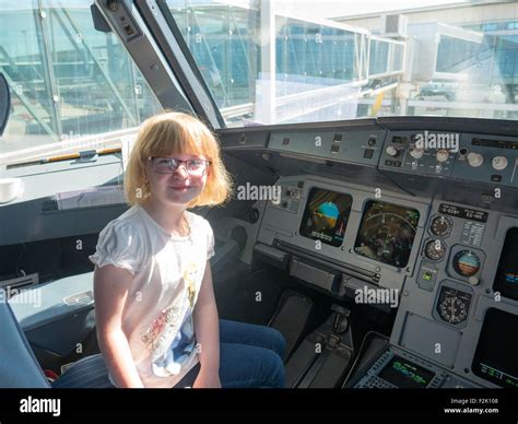 Child in cockpit of aeroplane Stock Photo: 87699032 - Alamy