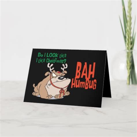 Bah Humbug Funny Christmas Holiday Card | Zazzle.com