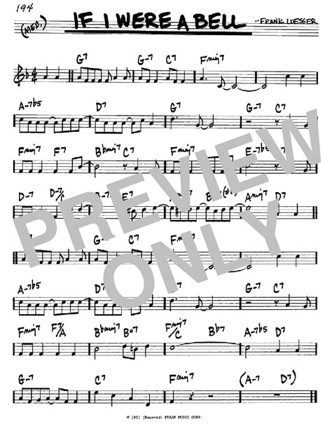 If I Were A Bell | Sheet Music Direct