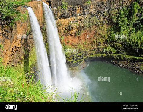 Wailua Falls - Kauai, Hawaii Stock Photo - Alamy