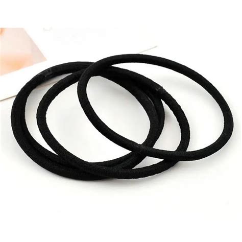 Hot New 10pcs Women Fashion Hairbands Black Elastic Ponytail Hair Rope Hairs Accessories For ...