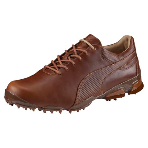 PUMA Leather Titantour Ignite Premium Men's Golf Shoes in Brown for Men ...