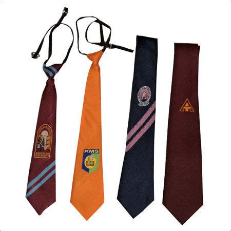 Polyester School Uniform Ties at Best Price in Delhi | Jain Knitwears