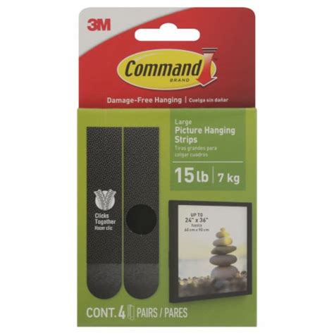 Command™ Damage-Free Picture Hanging Strips - Black, 4 pk - Kroger