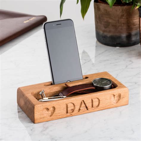 Personalised Wooden Desk Phone Holder By Posh Totty Designs Creates