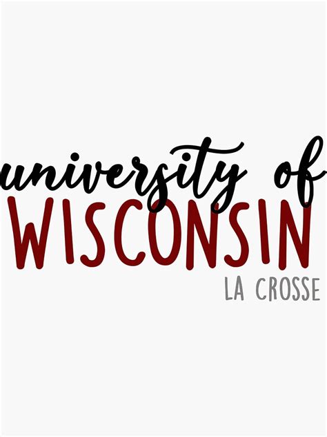 "UW La Crosse" Sticker for Sale by ehelmich | Redbubble