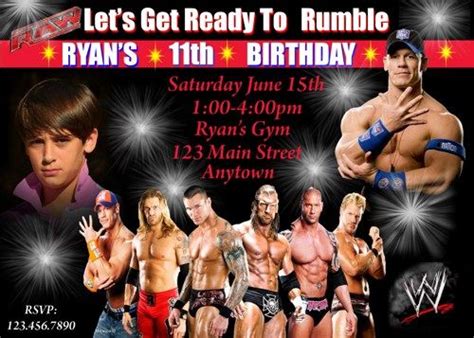 How to Wwe Birthday Invitations with charming design | Wwe birthday party, Wrestling birthday ...