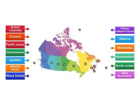 Provinces label activity - Labelled diagram