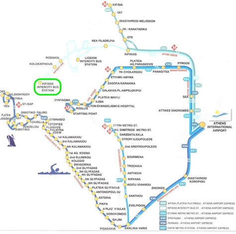 Kifissos bus station map - Map of kifissos bus station (Greece)