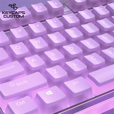 Purple and White Pudding Keycap for Mechanical Keyboard