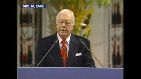 Dec. 10, 2002: Jimmy Carter accepts Nobel peace prize Video - ABC News