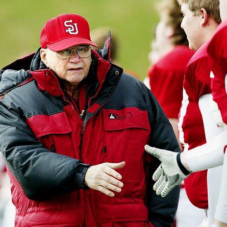 John Gagliardi, NCAA's winningest coach football coach shaking hands... | Download Scientific ...