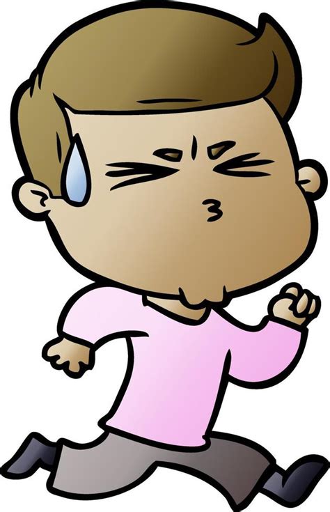 cartoon man sweating 12467846 Vector Art at Vecteezy