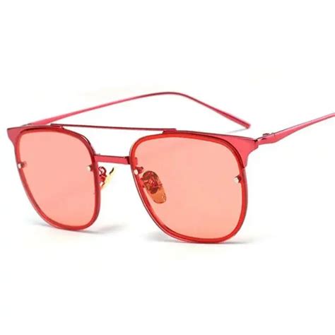 red tinted sunglasses aviator