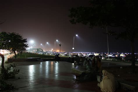 Marina Beach Road at Night, Chennai