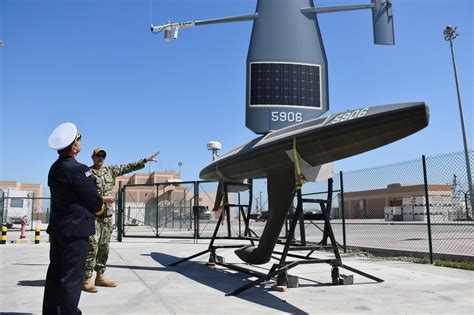 Saildrone Explorer at Naval Support Activity Bahrain, 28 February 2022 / The US Navy announced ...