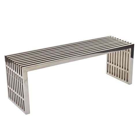 Wade Logan Gunnar Stainless Steel Bench & Reviews | Wayfair