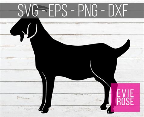 SVG Goat Silhouette PNG, EPS, Dxf Cut File Clipart for Decals, Tumblers ...