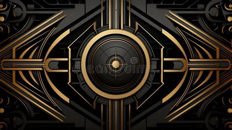 Art Deco Style Black and Gold Wallpaper Stock Illustration ...