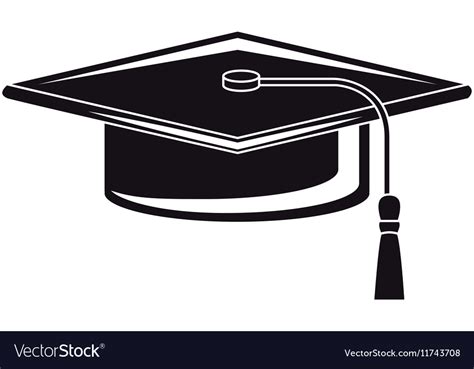 Graduation Cap Vector Silhouette