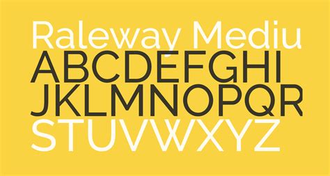 Raleway Medium free Font - What Font Is