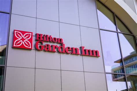 Hilton Garden Inn Hotel Chain Logo and Sign on Wall Motel Building in Bordeaux City Editorial ...