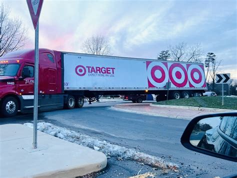 Trapped Target truck ties up traffic at South Riding roundabout - The Burn