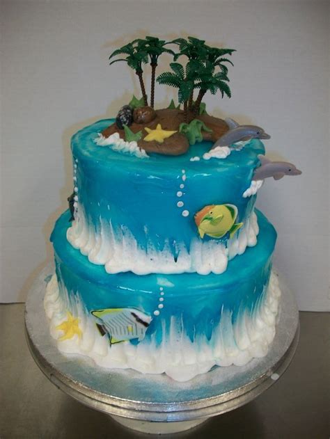 Ocean cakes, Luau cakes, Cupcake cakes