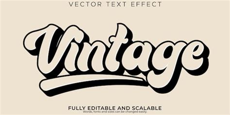 Editable Vintage Text Effect Retro 70s and 80s Text Style | IMGPANDA - A Free Resources Website