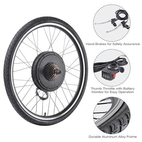 48V 1000W Front Rear Wheel Electric Bicycle Conversion Kit E-Bike ...