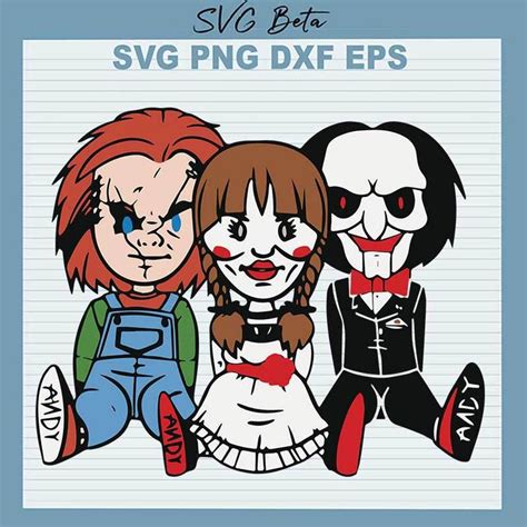 Chucky Annabelle Jigsaw SVG, Horror Movies Characters SVG, Horror Movies SVG PNG | Horror movies ...