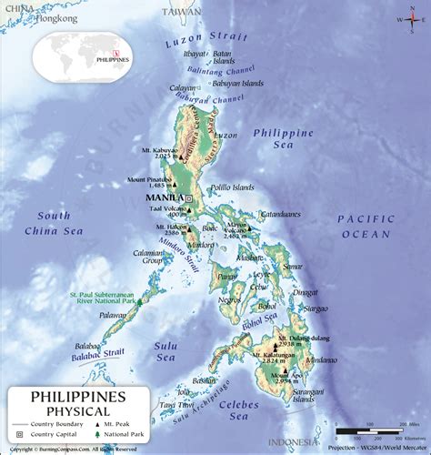 Philippines Physical Map