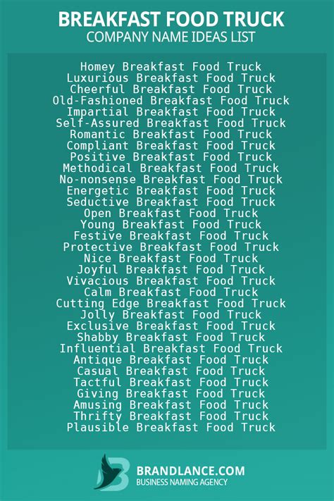 989+ Breakfast Food Truck Name Ideas List Generator (2024)