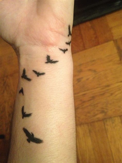 Flying raven tattoo based on previously pinned artwork. | Raven tattoo, Wrist tattoos, Tattoos