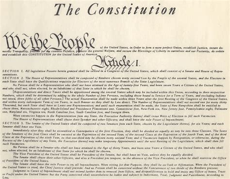 The U.S. Constitution Article 1 - Article I