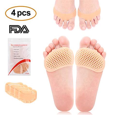 Buy 4 PCS Metatarsal Pads Ball of Foot Cushions for Women and Men Soft Gel Ball of Foot Pads ...