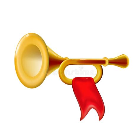 Trumpet Fanfare stock illustration. Illustration of white - 14390124