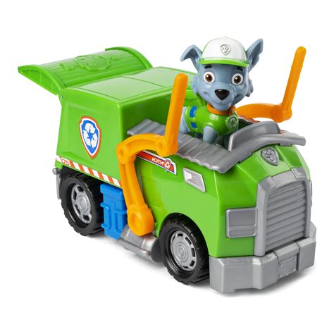 Paw Patrol, Rocky’s Recycle Truck Vehicle with Collectible Figure, for ...