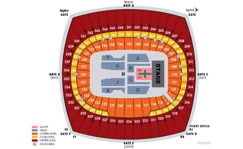 Arrowhead Stadium, Kansas City MO | Seating Chart View