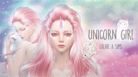 The sims 4 : Create a sims【Unicorn Girl】 - YouTube