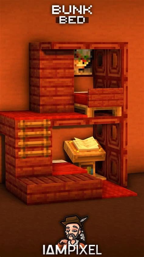 Minecraft Bunk Bed Design! 🛌 | Minecraft room, Minecraft house designs, Minecraft cottage