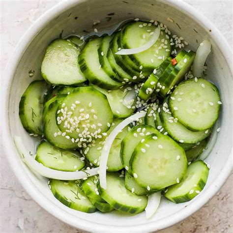 Marinated Cucumbers - The Wooden Skillet