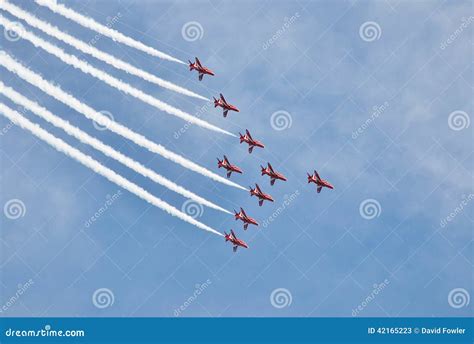 The Red Arrows Display Team Editorial Stock Photo - Image of formation, royal: 42165223