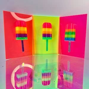 Neon Popsicle Wall Art Pop Art Candy Sculpture Ice Cream Wall Decor ...