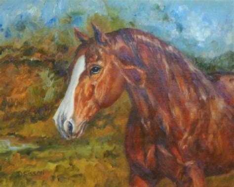 Daily Painting Projects: Quarter Horse Oil Painting Horse Portrait Farm ...