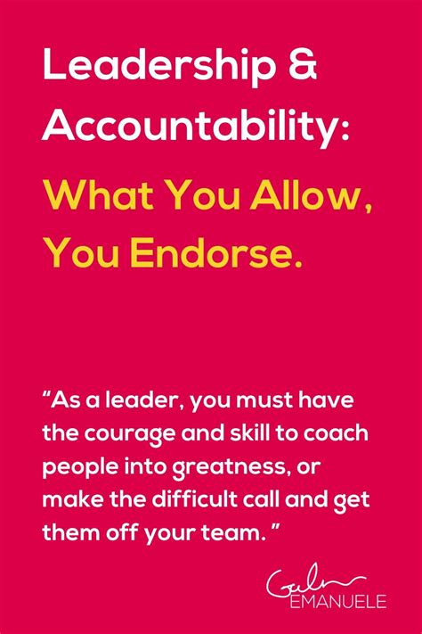 Leadership & Accountability: Setting the Standard in the Workplace | Galen Emanuele in 2020 ...