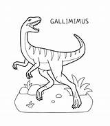Premium Vector  Gallimimus dinosaur coloring Page For Kids sketch template