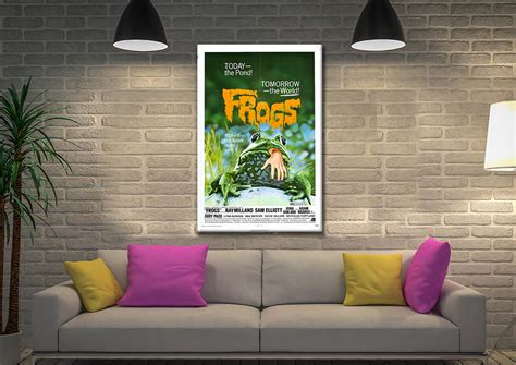 Frogs Horror Movie Poster on Canvas Art for Home Cinemas AU