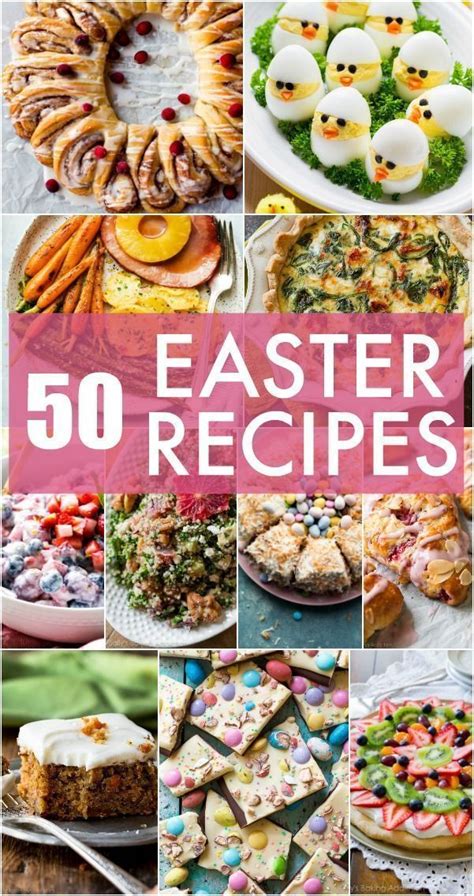 50 + Easter menu recipes including breakfast, eggs, brunch, easy Easter side dishes, dinner ...