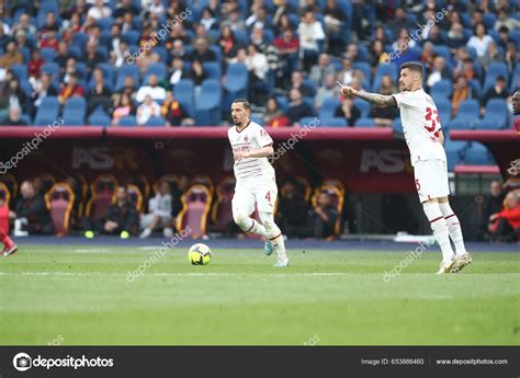 Rome Italy 2023 Action Serie 2022 2023 Soccer Match Day – Stock Editorial Photo © m.iacobucci ...